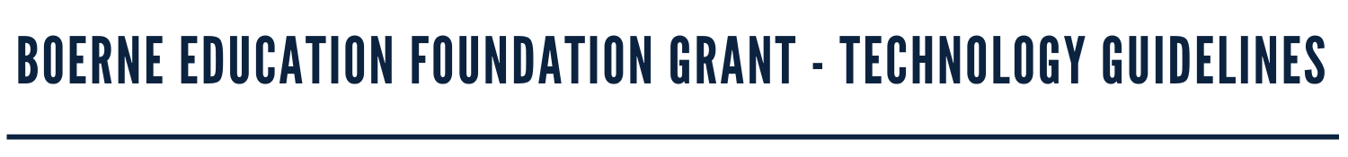 BEF Grant Tech Guidelines Banner